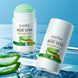 SADOER Очищающая поры глиняная маска-стик для лица с Алоэ Вера 100гр.  фото 2