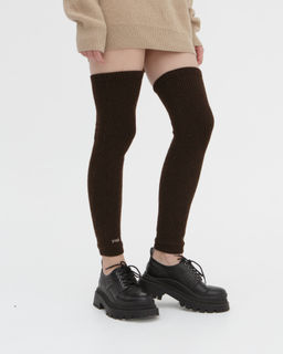 Гетры из монгольской шерсти темно-коричневые