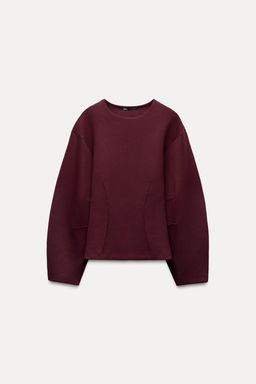 FITTED INTERLOCK SWEATSHIRT - Zara фото 5
