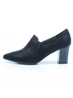 03-6247-T1 BLACK Полуботинки женские (велюр, натуральная кожа)