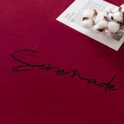 Комплект постельного белья Однотонный Сатин Вышивка CH022 1.5 спальный - Ситрейд фото 7