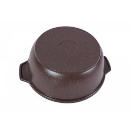 ЛА_АП_MARBLE (кофейный) Кастрюля-жаровня 4л со стекл. крыш.,арт. жмк42а