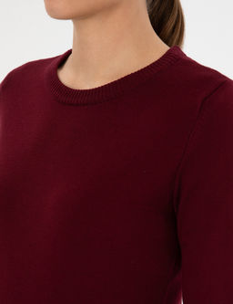 Vi_ne Slim Fit Bisiklet Yaka Basic Kazak