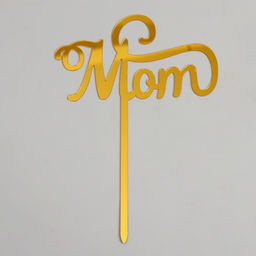 Цена за 7 шт. Топпер для торта «Мама», золотой