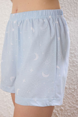 Trendyolmilla Kad?n Family/Aile Beyaz %100 Pamuklu Galaksi Desenli Sortlu Orme Pijama Tak?m? THMSS25PT00334  фото 13