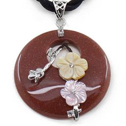 Набор Кулон и серьги Весенние цветы коричневый авантюрин - Agat77 фото 2