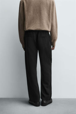 PANTAL?N RELAXED FIT ESTRUCTURA / Negro - Zara фото 3