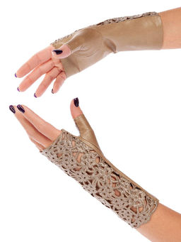 Перчатки женские ш/п F-0160 l.taupe - Eleganzza фото 11