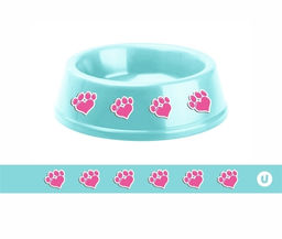 Цена за 3 шт. Миска пластиковая "МОЙ БРО - Любимые следы!, цвет мятный, 21*6,5см (логотип на миске) 700мл