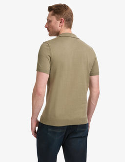 Haki Slim Fit %100 Pamuk Apa_ Yaka Triko Ti__rt