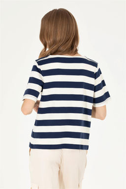 Женская темно-синяя футболка с круглым вырезом Неожиданная скидка в корзине - U.s. polo assn фото 5