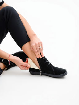 Босоногие ботинки EDART 352.K.NATAbl.Черная замша/кожаная подкладка