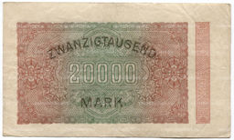 Банкнота 20000 марок 1923 года Германия