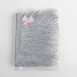 Тесьма декоративная «Бахрома», 15 см, 5 ± 0.5 м, цвет серебряный