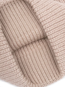 Шапка жен. пух енот+шерсть+виск LB-N88070 dirty pink