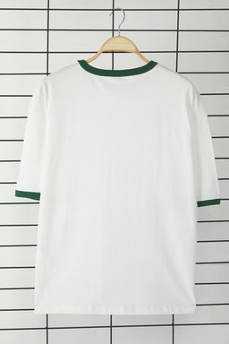 TRENDYOL MAN Unisex Saks Oversize/Genis Kesim Kollar? Seritli %100 Pamuklu T-Shirt TMNSS25TS00099 - Trendyolmilla фото 7