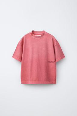 T-SHIRT AND BERMUDA SHORTS SET WITH SLOGAN - Zara фото 2
