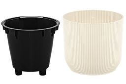 Кашпо 8,5 л 26*26*23 см Линея слоновая кость (модель 659) - Elan gallery фото 4
