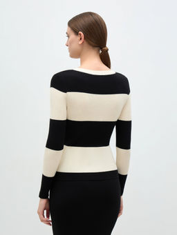 Conso/KJL 240715 - milk/black Джемпер женский