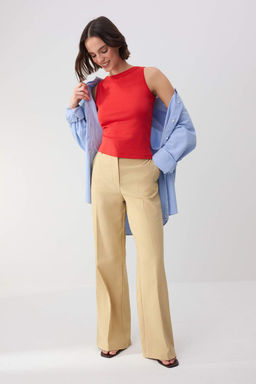 Wardrobe Essentials-Siyah Fitted/Vucuda Oturan Kolsuz Pamuk Ribana Orme Atlet TWOSS26AL00043 - Trendyolmilla фото 9