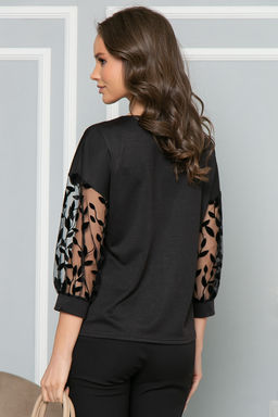 Блуза Агнесса (блэк) Б5115 - Lt collection фото 8