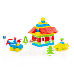 Конструктор Строитель (128 элементов) (в пакете) - Полесье фото 3