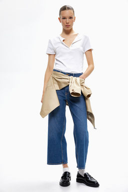 Wide High Cropped Jeans - H&m фото 3