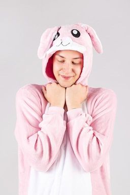Пижама кигуруми Зайка розовый