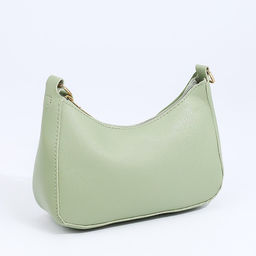 Сумка-багет на молнии, цвет мятный - Simaland фото 2