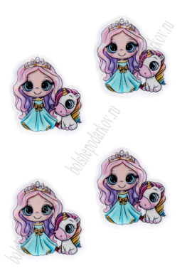 Кабошон-вырубка "Девочка" 3*3,3 см (10 шт) SF-6034, №3