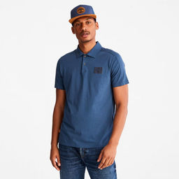 Мужские поло с коротким рукавом Timberland Polo Eco-Ready Supima Jersey Anti-Odor Regular синяя
