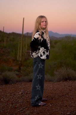 WIDE-LEG JEANS WITH RHINESTONE STARS - Zara фото 6