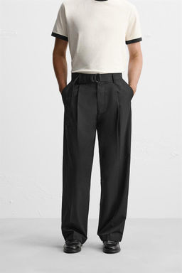 BELTED PLEATED TROUSERS - Zara фото 11