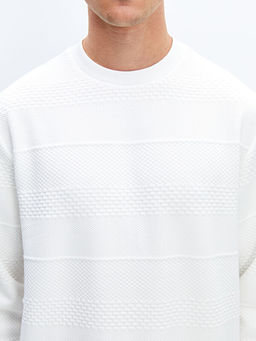 Bisiklet Yaka Uzun Kollu Erkek Sweatshirt