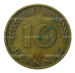 Монета 10 пфеннигов 1949 года J Германия
