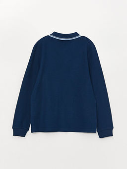 Polo Yaka Uzun Kollu Erkek ?ocuk Ti??rt - Waikiki фото 2