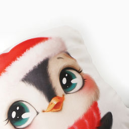 Подушка декоративная новогодняя Этель. Happy penguin 30?35 см, велюр