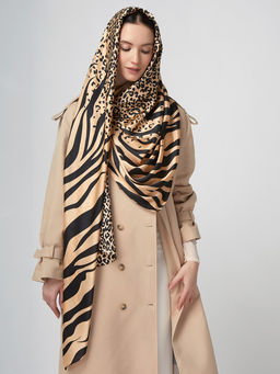 Большой, мягкий, тонкий и очень нежный двусторонний палантин с рисунком Tantino