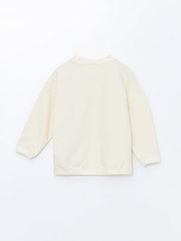 Bisiklet Yaka Uzun Kollu Bask?l? Erkek Bebek Sweatshirt