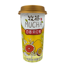 Напиток фруктовый чай с соком маракуйи и красного помело Mucha, Китай, 435 мл