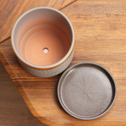 Горшок цветочный Брюссель серый золото цилиндр №2, 1,5 л - Simaland фото 4