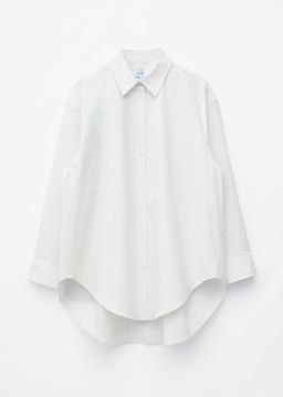 Camisa de corte holgado con bajo redondeado