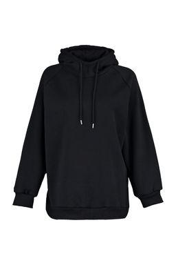 TRENDYOLMILLA Siyah Kapusonlu Oversize Sardonlu Orme Sweatshirt TWOAW23SW00439 фото 9