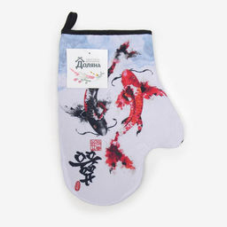 Варежка-прихватка Доляна Восток 24х32 см, 35% хл, 65% пэ, ватин 250 г/м2  фото 4