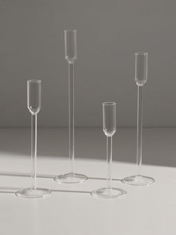 Набор подсвечников на 1 свечу «Валери», 4 шт., стекло, прозрачный, d=2 см