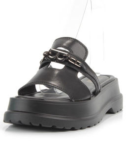 08-PEY254-2 BLACK Босоножки женские (натуральная кожа)