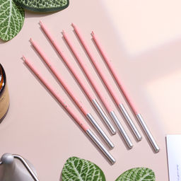 Набор свечей в торт, 6 штук Исполнение желаний, 15 см, розовый - Страна карнавалия фото 3