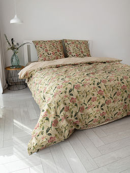 Комплект постельного белья 1,5-спальный зелёный бязь