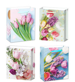 Цена за 12 шт. Пакет подарочный 26х38x10см / 1513-4 /уп 540/микс/128г/м2