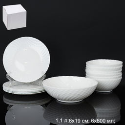 Столовый набор 13 предметов белый фактурный / WV13AT/75685 (WHITE) /уп 4/ С / - Галеонтрейд фото 13